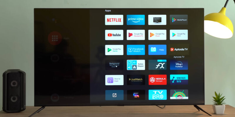 Applications on the Android TV screen